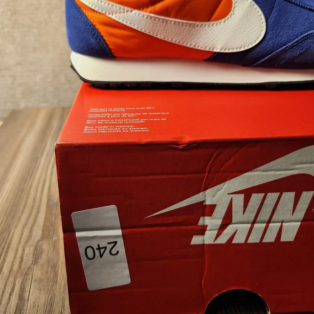 Nike Pre Montreal 17 Sneakers Mens 9.5 Blue Orange NEW Retro Running 898031-400